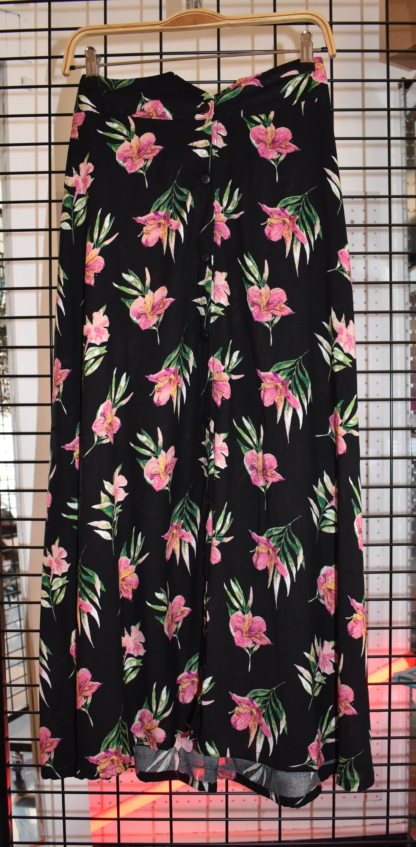 falda folk estampada