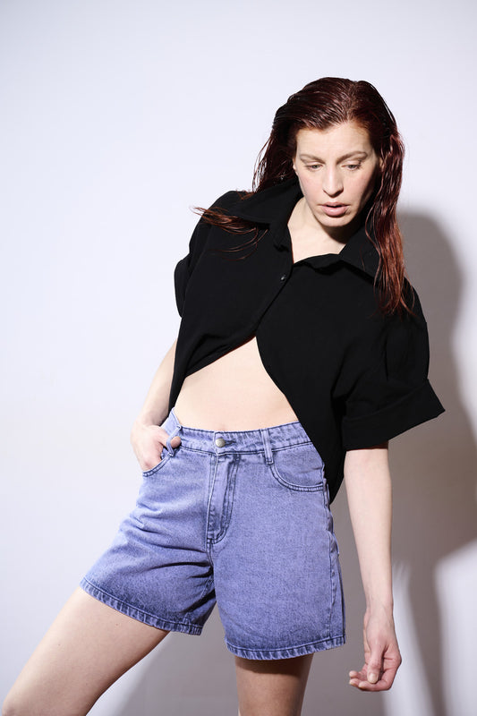 Short denim JEFA lila