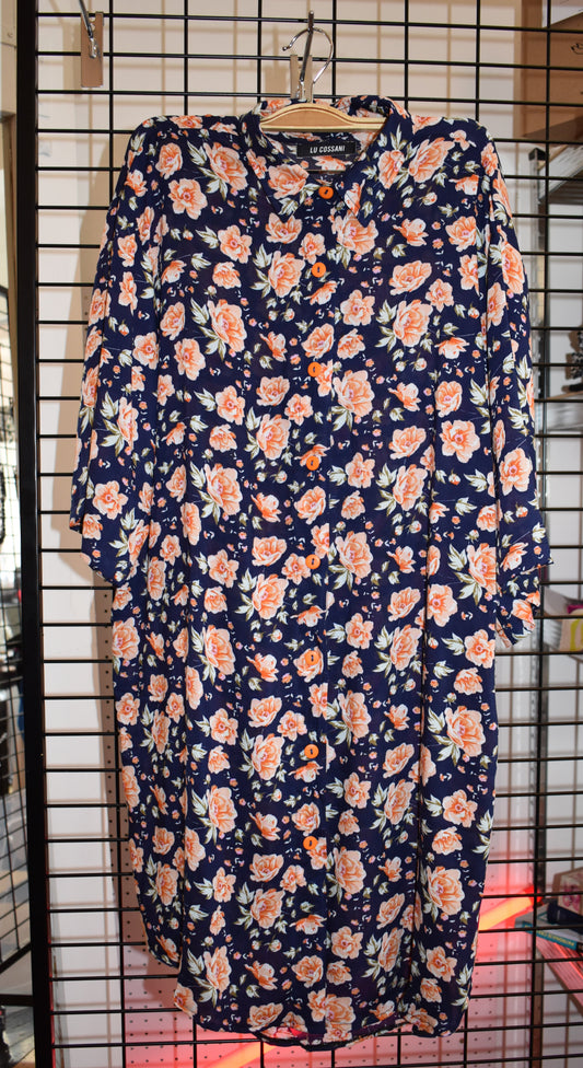 camisa flores LARGA