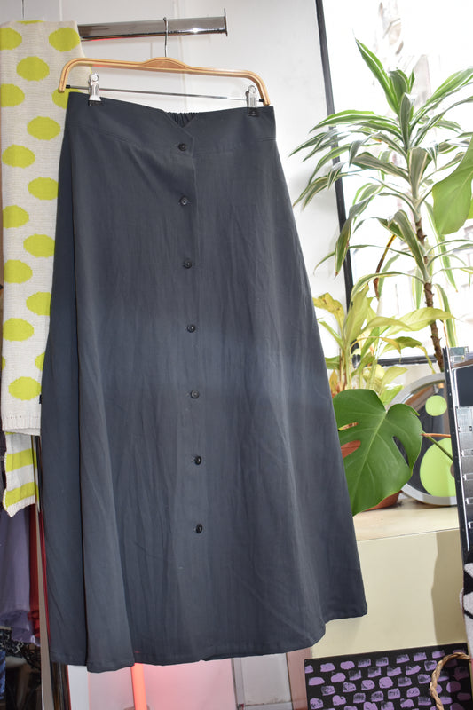 Falda Folk gris grafito