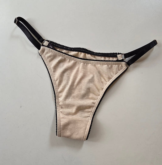 Tanga UMA algodón beige melange